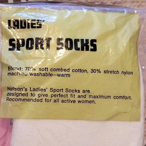 VINTAGE Pom-Pom Sport Socks New Old Stock | 9-11 - Picture 4 of 7